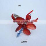 Red Colour Insect Style Napkin Ring in Glass Beads Can be in Any Colour thumbnail-1