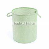 Round Style Laundry Hamper With Closing and Rope Handle, Non-woven Fabric Laundry Basket thumbnail-3