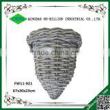 Willow Wicker Hanging Flower Baskets for Decoration thumbnail-4