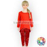 Asymmetrical Design New Model Kids Tshirts Plain White Soft Cotton Long Sleeve Girls Shirt thumbnail-4