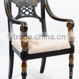 Finely Hand Carved Elegant Royal English Style Settee With Chinoiserie Painting, Exquisite Handmade Loveseat Sofa BF12-04104a thumbnail-5