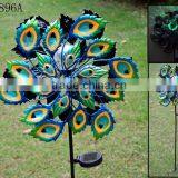 Out Door Decoration Metal Wind Spinner by Solar Power Garden Stake Free Sample thumbnail-3