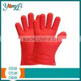 Amazon Top Selling Products Great for Kitchen Cooking Grilling Heat Resistant Silicone Gloves 5 Fingers Design BBQ Gloves thumbnail-1