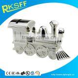 Manufacturer Exquisite Die Casting Zinc Alloy Eco-friendly Train Shape Coin Bank thumbnail-1