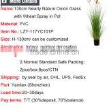 Wholesale Nearly Nature Artificial Grass 130cm Potted Onion Grass With Wheat Spray Bonsai Plants for Indoor Decoration thumbnail-6