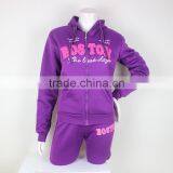Wholesale Athletic Wear Latest Design Tracksuit Women Fleece Suits Stock thumbnail-2
