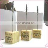 Wooden Base Metal Alligator Clips With OEM Printing