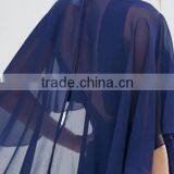 OEM Service Supply Type And Evening / Formal Dresses Type Elegant Evening Dress/ Navy Chiffon Dip Back Cape Mini Dress thumbnail-5