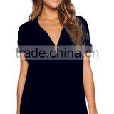 Fashion Ladies White Blouse Summer Short Sleeve Chiffon Women Shirts thumbnail-4