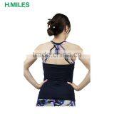 Black Gym Fitness Sport Spaghetti Strap Tank Top Vest Singlet for Running Training thumbnail-3