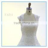 Latest Elegant V-neck Backless Lace Embroidery Mullet Wedding Dress Bridal thumbnail-4