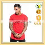 Mens Plain Gym Running Fitness T Shirt With Hem Bottom thumbnail-1