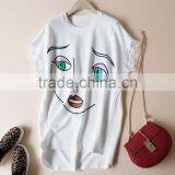 Sweat Girl Face Lace Short Sleeve t Shirt thumbnail-1