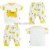 OEM Service Cartoon Printing 2 Pcs Short Sleeve Children Wear Set Baby Clothes thumbnail-3