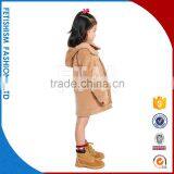 2017 New Design Wholesale Custom Medium Long Term Fashion Cotton Girl Coats Casual Wear Children Khaki Winter Girls Coat For Kid thumbnail-2