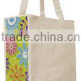 Full Color Print Gusset Accent Tote Bag - Imprinted at Both Gusset Ends With a Decorative Design and Comes With Your Logo thumbnail-2