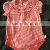 Fashion Hot Summer Stripe Red Baby Girl Bodysuits
