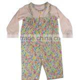 Baby Clothes, 100% Cotton Baby Girl Long Romper, Allover Print Romper thumbnail-2