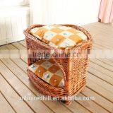 R1902H Outdoor Indoor Durable Willow Woven Pet Dog House Wicker Cat House thumbnail-3