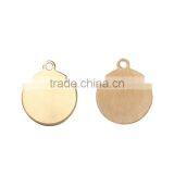 Stainless Steel Charms Round Gold Plated Blank Stamping Tags thumbnail-3