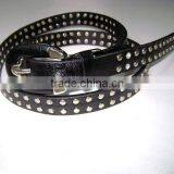 Punk Style Two Rows Rivet Leather Belt thumbnail-1