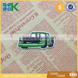 Embroidered Cloth Iron On Patch Sew Motif Applique Cartoon Car Green Patch thumbnail-2