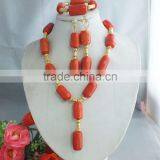 Pink Coral Beautiful Popular Necklace Jewelry Set GH-1044! thumbnail-1