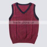 School Uniform Suppliers Woolen Sweater Designs for Children,kids Knit Vest Pattern Child Sleeveless Sweater thumbnail-1