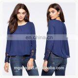 Korean Style Female Long Sleeve Chiffon Blouse for Ladies Wholesale thumbnail-1