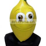 Fancy dress Latex Cartoon lemon Mask for advertising Costume