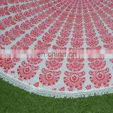 Home Decor Suppliers Cotton Printed Round Table Cover thumbnail-2