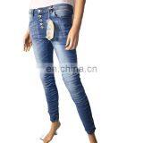 DiZNEW 2019 OEM ODM Wholesale Custom USA Women's Jeans Pants Crush Jeans thumbnail-2