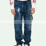 DiZNEW PAINTED POCKETS VINTAGE PAINT CARPENTER JEAN PANTS FOR BOYS