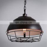 Hot Selling Antique Industrial Wrought Iron Balcony Wind Pot Cover Pendant Lamp