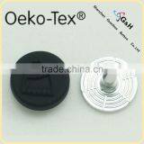 Antique Silver /black Rivet Button