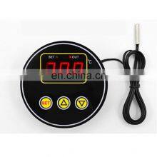 XH-W1818 High Precision Microcomputer Temperature Controller Circular Digital Display Thermostat Round Digital Embedded