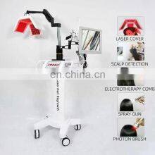 Diode Laser Hair Growth Hair Loss Treatment Machine Red Light Therapy With Scalp Hair Follicle Detection Beauty Equipment thumbnail-3