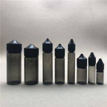 v3 10ml 30ml 60ml Oil Squeeze Liquid Bottle Clear Black Childproof Cap Squeeze Juice Plastic Bottle thumbnail-3