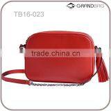 2016 New Design Ladies Leather Chain Bag With Tassel Leather Cross Body Bag Women Leather Camera Bag thumbnail-1