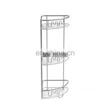 Good Quality Stainless Steel Kitchen Organization Shelves Storage Holders & Racks 3-Layer Metal Corner Triangle Storage Racks thumbnail-5