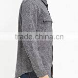 Cool Man Grey Thick Winter Warm Long Sleeve Button Down Shirts thumbnail-2