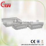 Wood Material Basket, Arts Crafts, White Wooden Box thumbnail-1