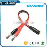 New Products 2016 2 Male 1 Female 3.5mm Heardphone y Splitter Aux/headphone Cable Free Samples thumbnail-2