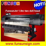 Funsunjet FS1802K 1.8m / 6ft large format printer with two DX5 heads 1440dpi for promotion