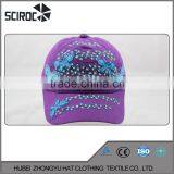 Promotional Hign Quality Embroideried Butterfly Girls Cap thumbnail-2
