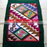 Woven wool Tapestry / Woven wool Rug / Woven wool Wall Decor 33x22" Peru