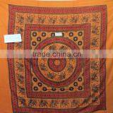 FLORAL Mandala Turkish Round Beach Towel Hippie Embroidered Handcrafted Indian Tapestry thumbnail-1