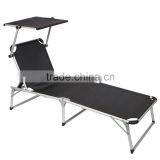 Classic Lounge Furniture Folding Aluminum Back With Chaise Lounge Pool Outdoor Lounge Chair With Canopy thumbnail-2