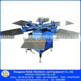 Manual Floor Model Double Rotary 6 Color 6 Station Silk Screen Printing Machine Press DIY T-shirt Printer
