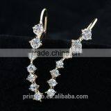 New Designer Fashion Jewelry 7 Cubic Zircon Stones Earrings thumbnail-3